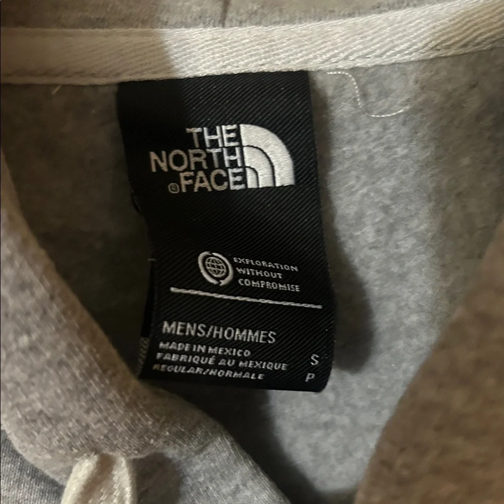 The North Face Gray Hoodie with Purple Graphic S
